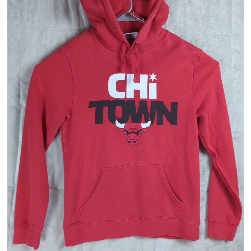 Chicago Bulls NBA Chi Town Fanatics Red Pullover Hoodie Size Medium Rare Item
